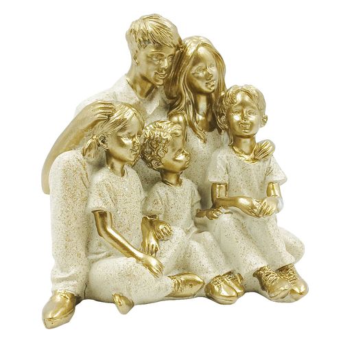 Familia Decorativa 16x12cm em Resina Mabruk
