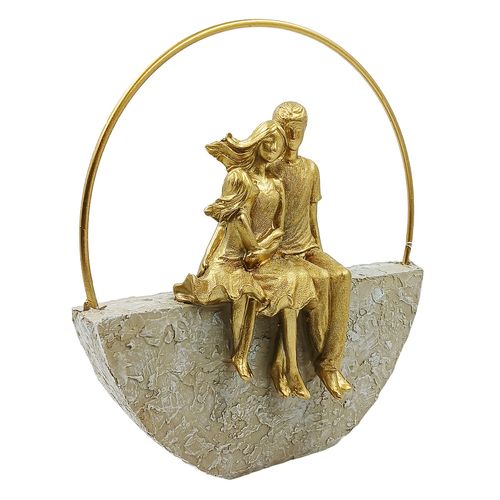 Familia Decorativa 23x22cm em Resina Mabruk