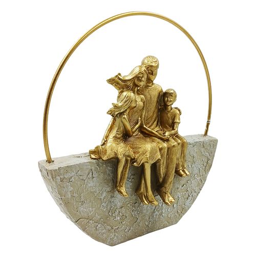 Familia Decorativa 23x22cm em Resina Mabruk