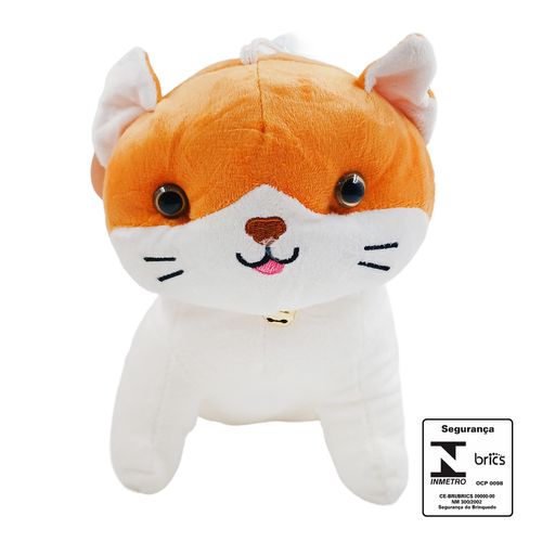 Gato de Pelúcia 17cm em Poliéster DCarte