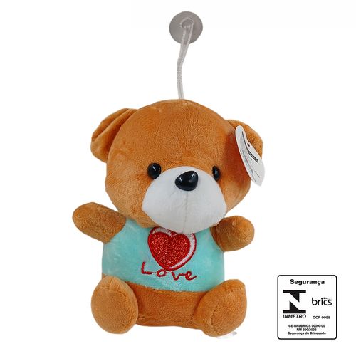 Ursinho de Pelúcia 18cm em Poliéster DCarte
