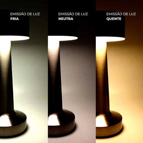 Luminária de Mesa Halter 21,5cm em Metal Charti