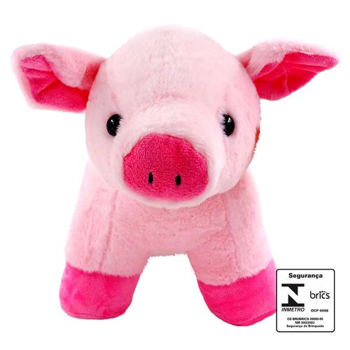 Porquinho de Pelúcia 29cm em Poliéster Fizzy