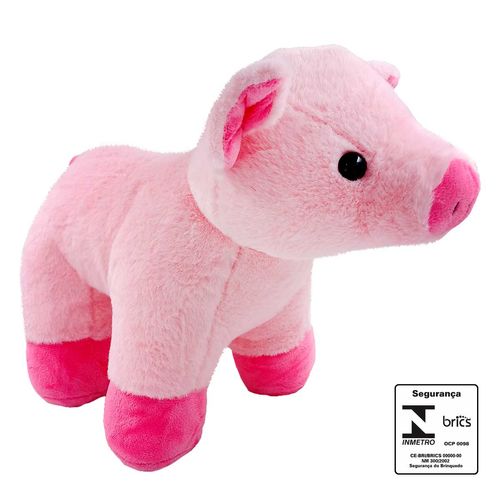 Porquinho de Pelúcia 29cm em Poliéster Fizzy