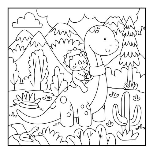 Livro P/ Colorir Comfy Dinosaurs 24cm em Papel Magic Kids