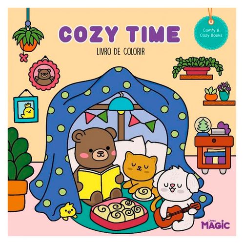 Livro P/ Colorir Cozy Time 24cm em Papel Magic Kids