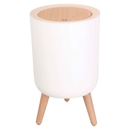 Lixeira Redonda C/ Pé 22x35,7cm em Plástico FWB