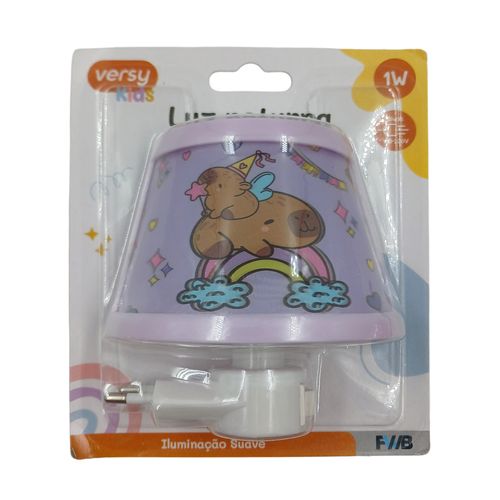 Mini Luminária Tomada LED Capivara 11x9cm em Plástico FWB