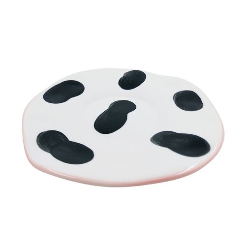 Xícara C/ Pires Vaquinha 280ml em Ceramica Lila Home