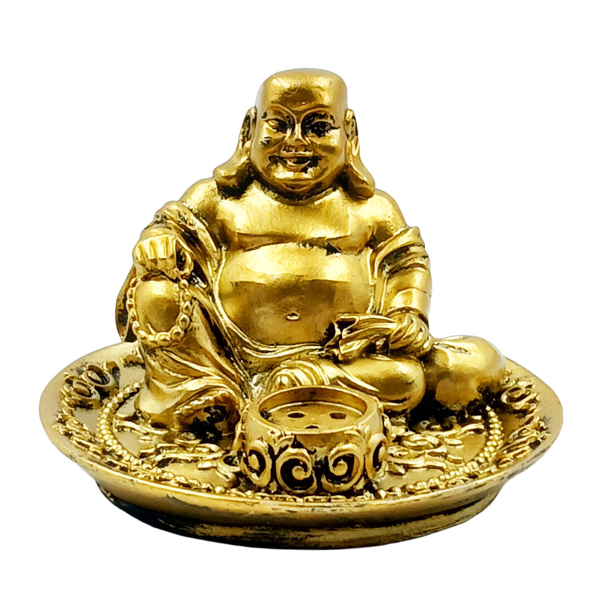 Porta Incenso Buda 8x8cm em Resina Youbai