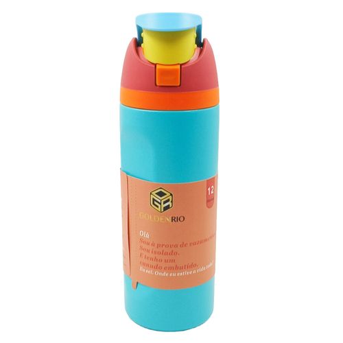 Garrafa Isotérmica C/ Alça 800ml em Aço Inox Golden Rio
