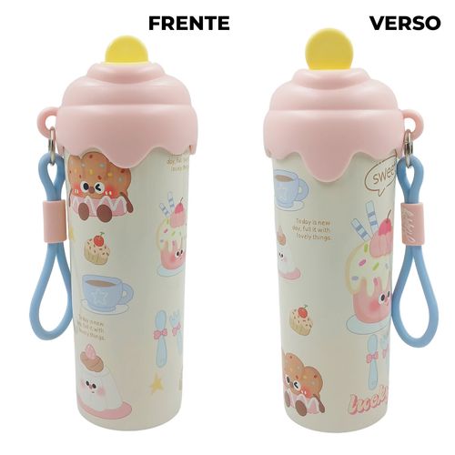 Garrafa Isotérmica 600ml em Aço Inox Golden Rio