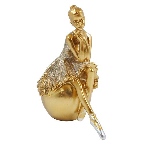 Bailarina Decorativo 15x13cm em Resina Youbai