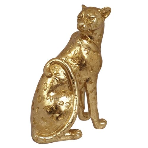 Leopardo Decorativo 13x20cm em Resina Mabruk