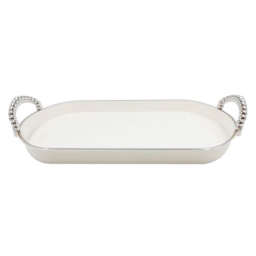 Bandeja Graffiato Decorativa 35x25cm em Plástico Livon