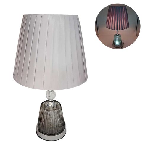 Abajur Decorativo Bivolt 42,5x25cm em PVC e Acrílico Imporiente