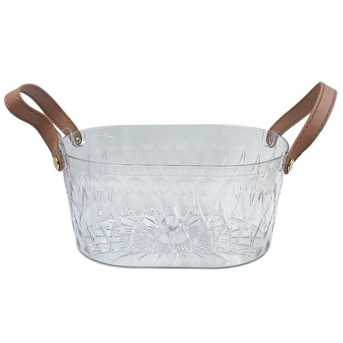 Cesto Organizador Cristal 26x17cm em Plástico Livon