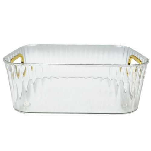 Cesto Organizador Cristal 24x17cm em Plástico Livon