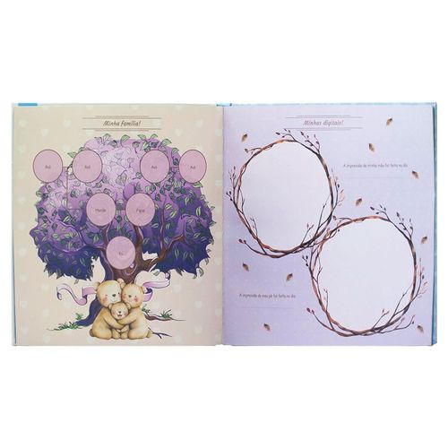 Livro do Bebê Meus Primeiro Meses 25x25cm em Papel Todo Livro