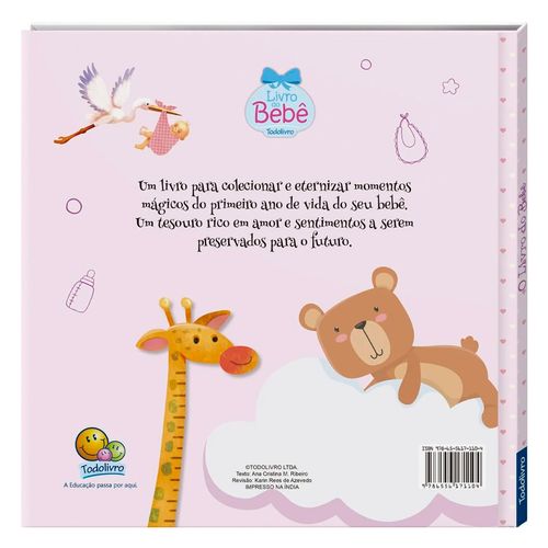 Livro do Bebê Meus Primeiro Meses 25x25cm em Papel Todo Livro