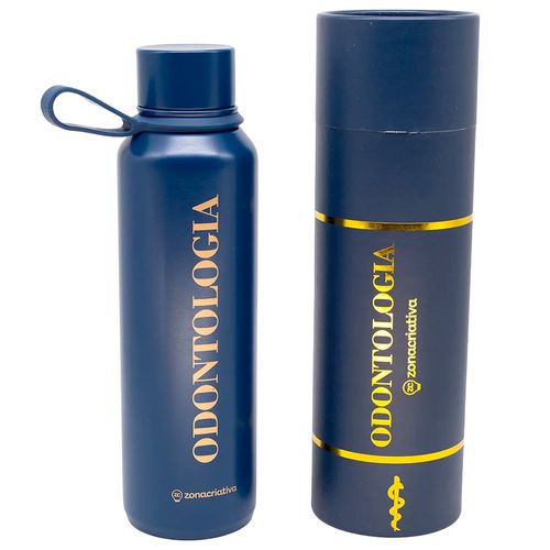 Garrafa Profissão Odontologia 600ml em Aço Inox Zona Criativa