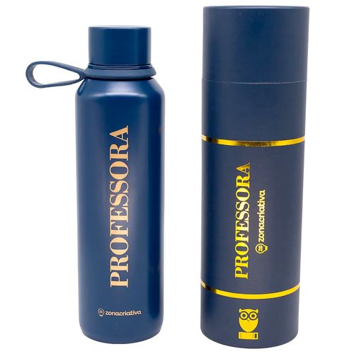 Garrafa Profissão Professora 600ml em Aço Inox Zona Criativa