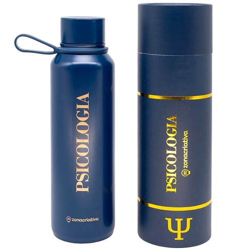 Garrafa Profissão Psicologia 600ml em Aço Inox Zona Criativa