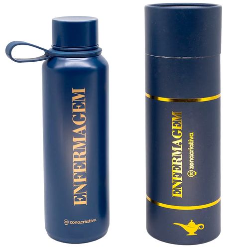 Garrafa Profissão Enfermagem 600ml em Aço Inox Zona Criativa