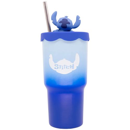 Copo Térmico Stitch C/ Tampa 600ml em Aço Inox Zona Criativa