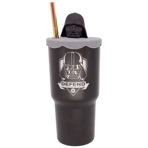 Copo Térmico Star Wars C/ Tampa 600ml em Aço Inox Zona Criativa