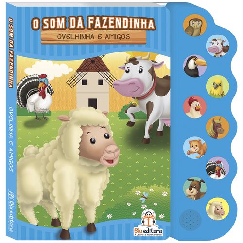 Livro Sonoro O Som Da Fazendinha 21,5x19,5cm em Papel Blu Editora