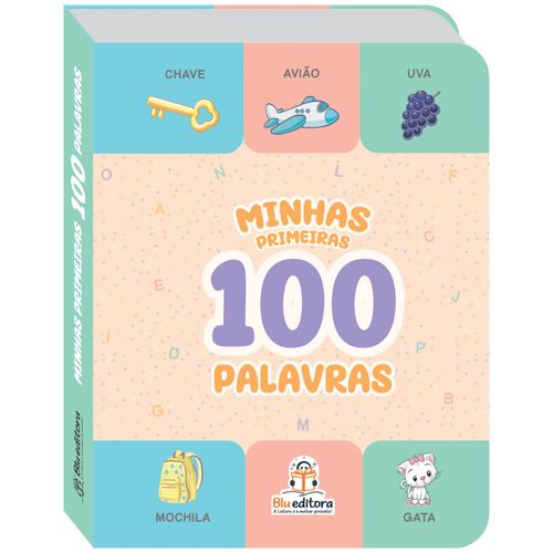 Livro Minhas Primeiras 100 Palavras 16x13cm em Papel Blu Editora