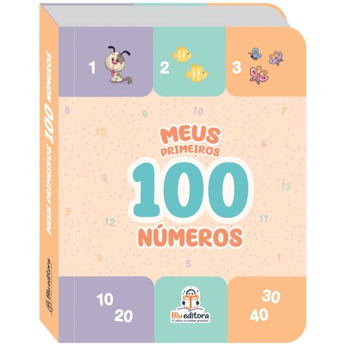 Livro Meus Primeiros 100 Numeros 16x13cm em Papel Blu Editora