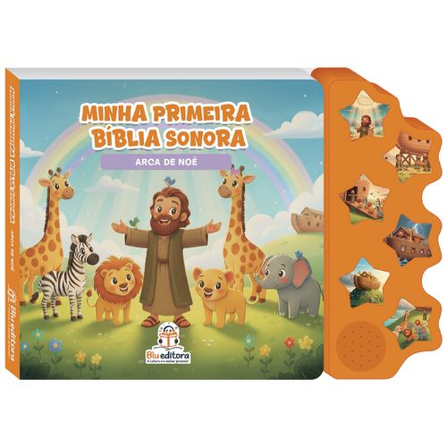 Livro Sonoro Histórias Bíblicas 24x17cm em Papel Blu Editora