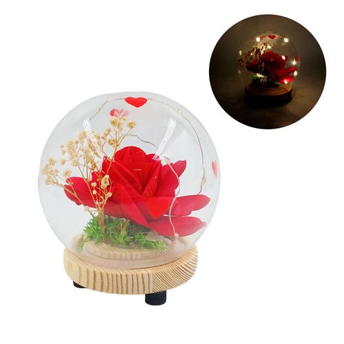 Cúpula Rosa C/ Led 12x10cm em Plástico Koya