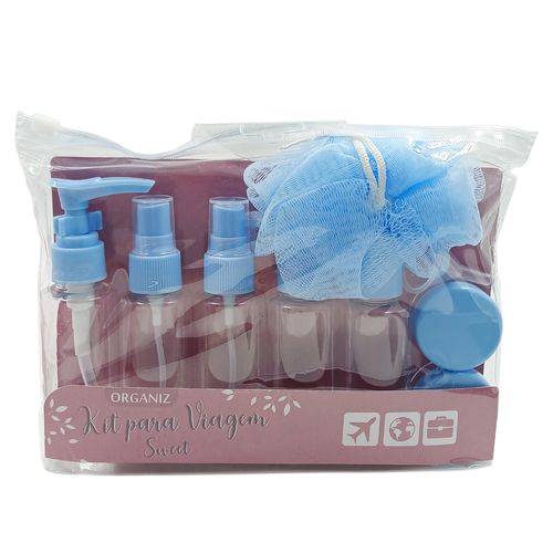 Kit Viagem 10 Peças 20x16cm em Plástico Kehome