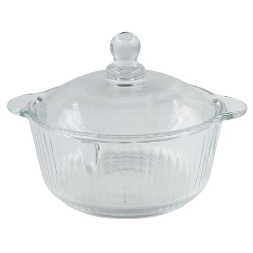 Tigela C/ Tampa 750ml em Vidro Fu Xing