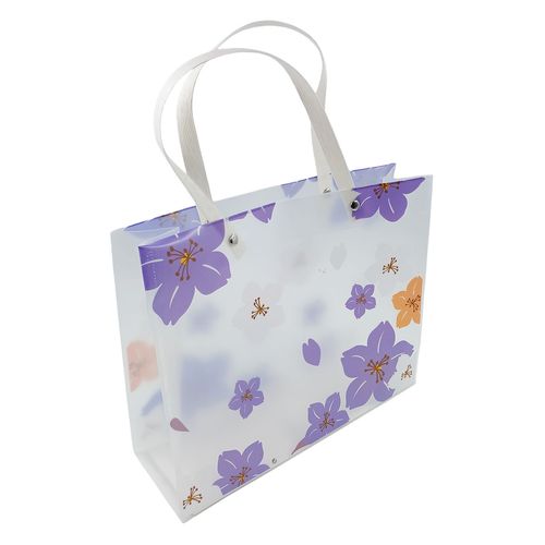 Sacola P/ Presente Floral 19x25cm em Plastico Inter Ponte