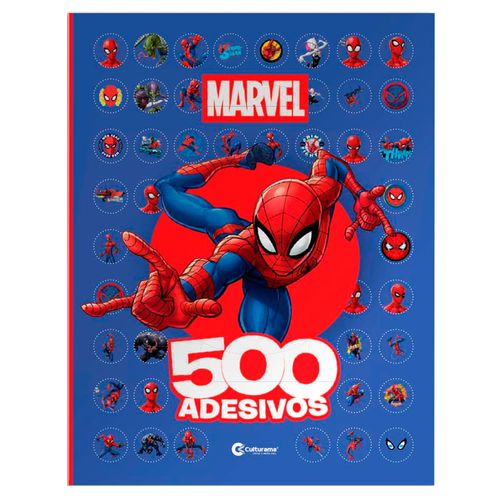 Livro 500 Adesivos Spider-Man 28cm em Papel Culturama Editora