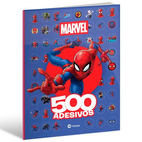Livro 500 Adesivos Spider-Man 28cm em Papel Culturama Editora