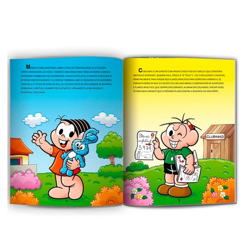 Livro 500 Adesivos Turma da Monica 28cm em Papel Culturama Editora