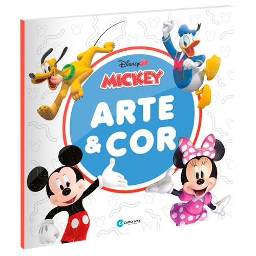 Livro Arte e Cor Mickey e Minnie 27cm em Papel  Culturama Editora