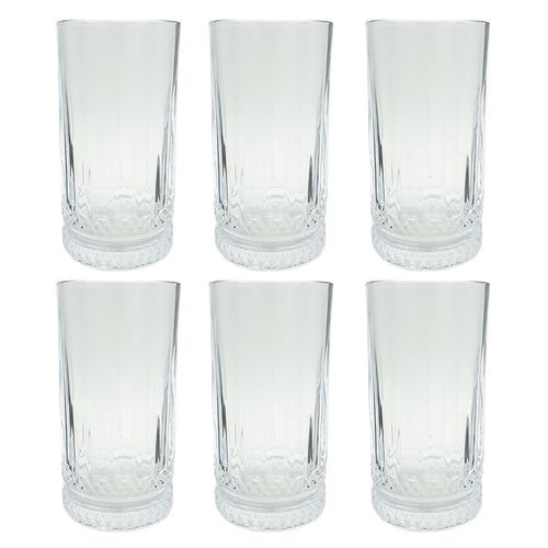 Jogo de Copos 6 Peças 460ml em Vidro Kehome