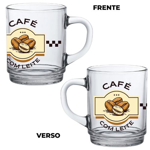 Caneca Café 230ml em Vidro Livon