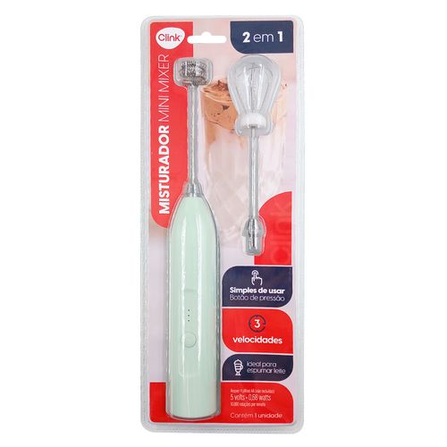 Mixer 2 em 1 Portátil 28x4cm em Plástico Clink