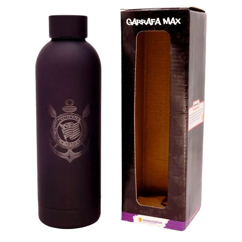 Garrafa Corinthians 500ml em Aço Inox Zona Criativa