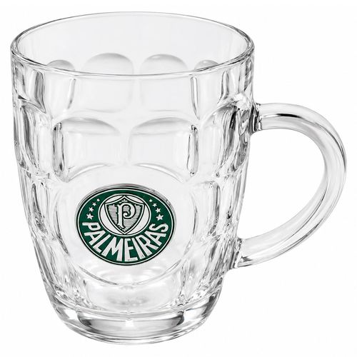 Caneca Palmeiras 400ml em Vidro Mileno