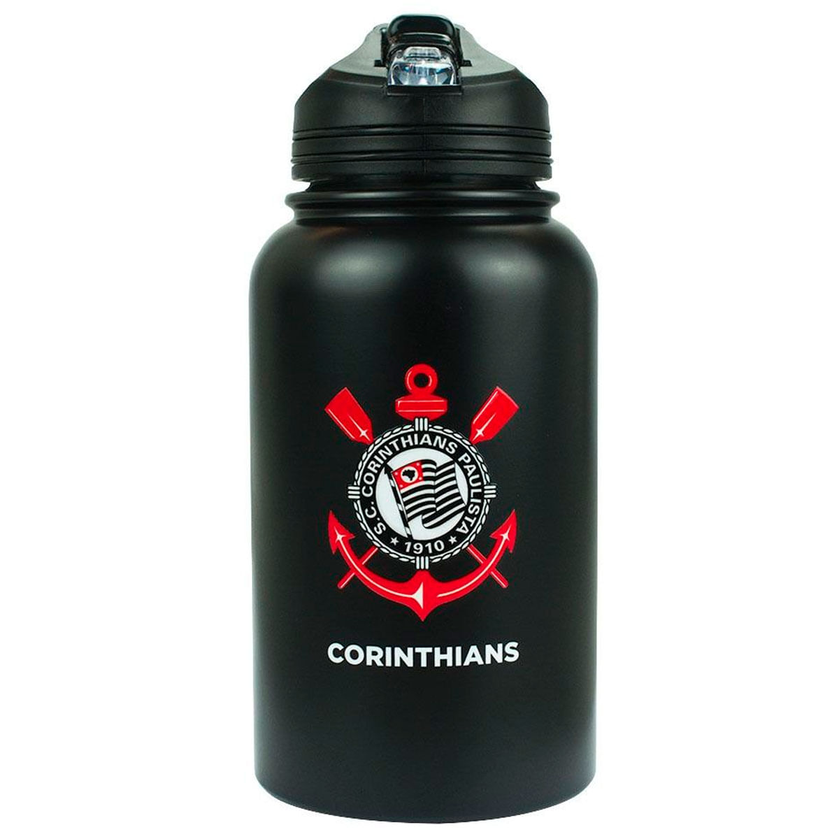 Garrafa Corinthians FC 900ml em Aço Inox Mileno
