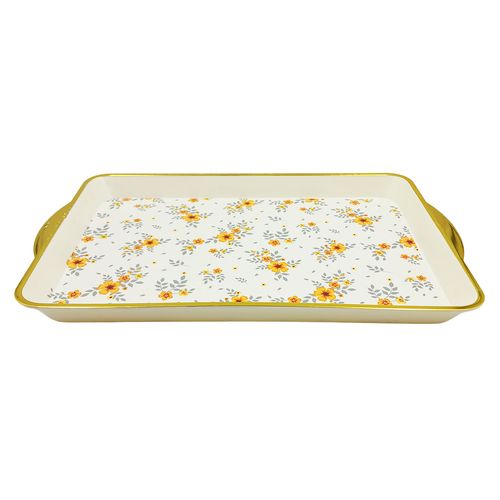 Bandeja Florida Retangular 32x20,3cm em Plástico FWB