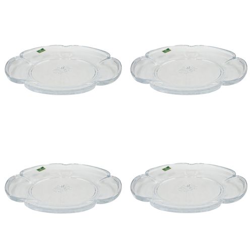 Jogo de Pratos Canary P/ Sobremesa 4 Peças em Cristal Ecologico Fullfit